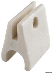 Schelle aus weißem Nylon f. Rohr 22 mm 